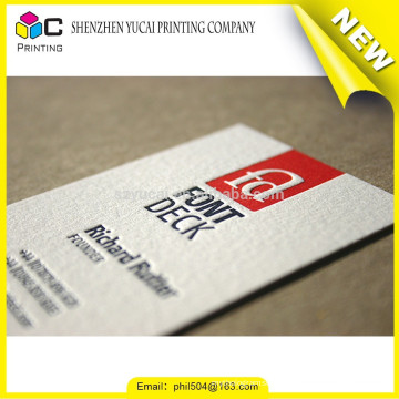 Varnishing letterpress luxury paper photography business cards printers